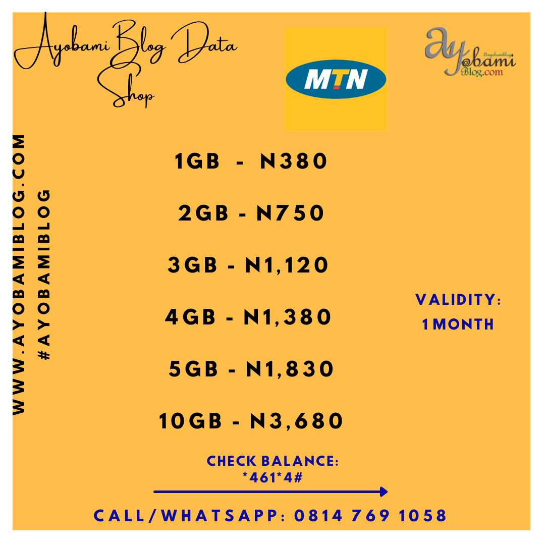 MTN Data Ayobami Blog